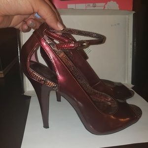 Patent Leather Peep toe Stilettos